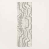 Moderne Neutral Stripe Abstracte Cream Inspirivity Yogamat (Achterkant)