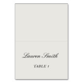Moderne Neutral Wedding Place Card Kaart (Voorkant)