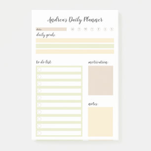 Moderne, neutrale, aangepaste dagelijkse planner post-it® notes