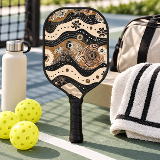Moderne Neutrale Abstracte Geometrische Kunst  Pickleball Paddle