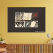 Moderne Neutrale Abstracte Getextureerde Kunst Canvas Afdruk (Insitu (Woonkamer))
