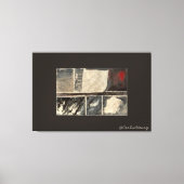 Moderne Neutrale Abstracte Getextureerde Kunst Canvas Afdruk (Voorkant)