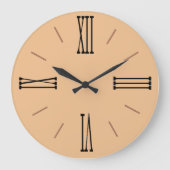 Moderne neutrale blos met Romeinse cijfers  Grote Klok (Voorkant)