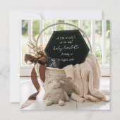 Moderne Neutrale Boerderij Zwangerschapsaankondigi Kaart (Voorkant)