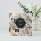 Moderne Neutrale Boho zwangerschapsaankondiging Kaart (Staand voorkant)