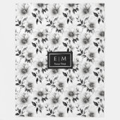 Moderne neutrale botanische deken aangepaste naam (Voorkant)