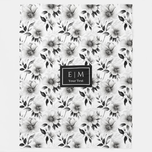 Moderne neutrale botanische deken aangepaste naam (Voorkant)