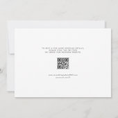 Moderne neutrale botanische slinger QR-code Save The Date (Achterkant)