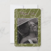 Moderne Neutrale Botanische Trouwflat Dank u Bedankkaart (Voorkant)