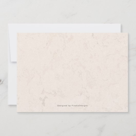 Moderne neutrale botanische tuinfoto Opslaan Save The Date (Achterkant)