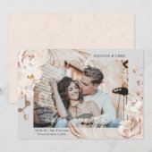 Moderne neutrale botanische tuinfoto Opslaan Save The Date (Voorkant / Achterkant)