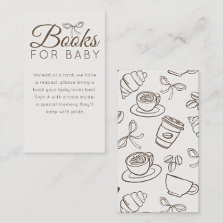 Moderne Neutrale Café Baby Shower Informatiekaartje