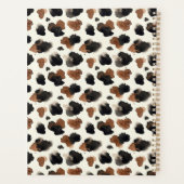 Moderne Neutrale Chocolade Koeienprint Esthetiek Planner (Achterkant)