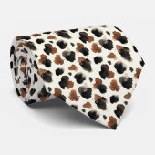 Moderne Neutrale Chocolade Koeienprint Esthetiek Stropdas (Opgerold)