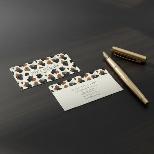 Moderne Neutrale Chocolade Koeienprint Esthetiek Visitekaartje