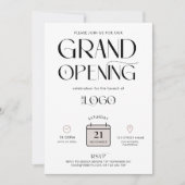 Moderne neutrale Colors Business Grand Opening Eve Kaart (Voorkant)