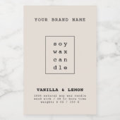 Moderne neutrale cosmetica verpakkingskaars voedselcontainer etiket (Enkel label)