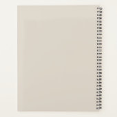 Moderne Neutrale Cream Beige Familienaam Planner (Achterkant)