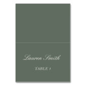 Moderne Neutrale en Sage Wedding Place Card Kaart (Voorkant)
