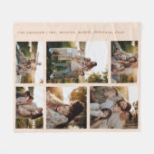 Moderne Neutrale Familie 6 Fotocollage Fleece Deken (Voorkant (Horizontaal))