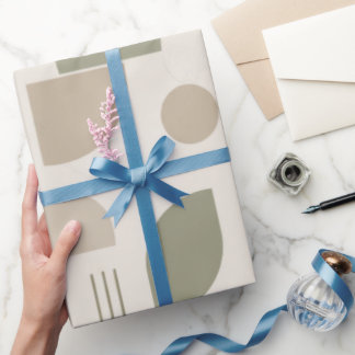 Moderne Neutrale Geometrische Cadeaupapier