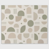 Moderne Neutrale Geometrische Cadeaupapier (Vlak)