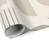 Moderne Neutrale Geometrische Cadeaupapier (Rol Hoek)