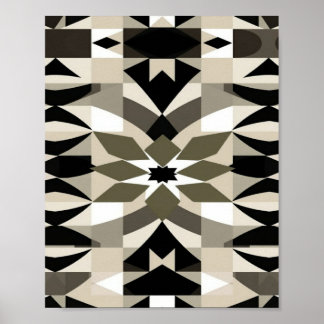 Moderne neutrale geometrische wandkunst afdruk | A Poster