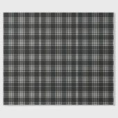 Moderne Neutrale Gingham Check Tartan Patroon Cadeaupapier (Vlak)