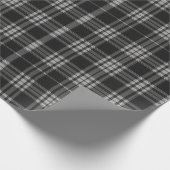 Moderne Neutrale Gingham Check Tartan Patroon Cadeaupapier (Hoek)