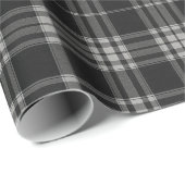 Moderne Neutrale Gingham Check Tartan Patroon Cadeaupapier (Rol Hoek)