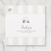 Moderne Neutrale golfkar voorkeurstag Bedankjes Labels (Voorkant)