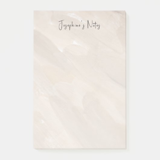 Moderne Neutrale Gouden Achtergrond Naam toevoegen Post-it® Notes (Voorkant)