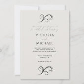 Moderne neutrale huwelijksuitnodiging kaart (Voorkant)