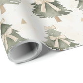 Moderne Neutrale Kerstboom Inpakpapier (Rol Hoek)