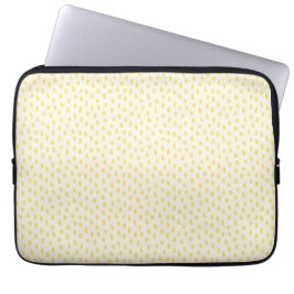 Moderne Neutrale Kwaststreken Chic Boter Geel Laptop Sleeve