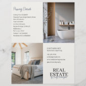 Moderne Neutrale Makelaar Flyer (Achterkant)