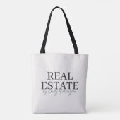 Moderne Neutrale Makelaar Tote Bag (Achterkant)