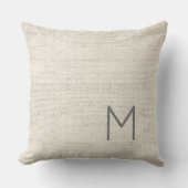 Moderne neutrale mannelijke INITIËLE, VOLLEDIGE NA Kussen (Voorkant)