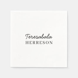Moderne neutrale monogram ontwerp servet