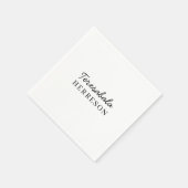 Moderne neutrale monogram ontwerp servet (Hoek)