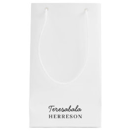 Moderne neutrale monogramontwerp klein cadeauzakje