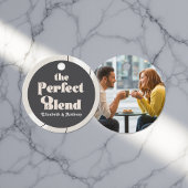 Moderne Neutrale "Perfect Blend" Boho Trouwfoto Bedankjes Labels