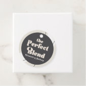 Moderne Neutrale "Perfect Blend" Boho Trouwfoto Bedankjes Labels (In situ)
