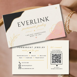 Moderne Neutrale Permanente Sieradenkunstenaar QR- Visitekaartje