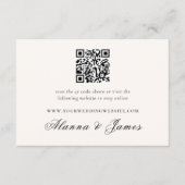 Moderne Neutrale QR-code Huwelijksdetails & RSVP Informatiekaartje (Voorkant)