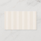 Moderne neutrale script gestreepte markt baby show informatiekaartje (Achterkant)