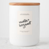 Moderne, neutrale sojafsmelt label voedselcontainer etiket (Voorkant)