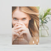 Moderne Neutrale Splashes Eén fotograafpartij Kaart (Staand voorkant)