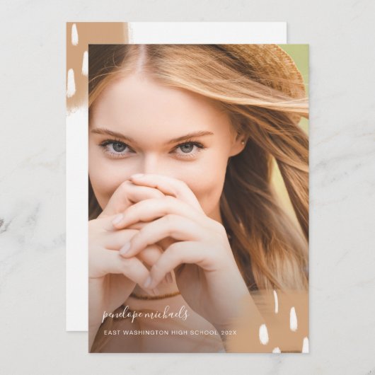 Moderne Neutrale Splashes Eén fotograafpartij Kaart (Voorkant / Achterkant)